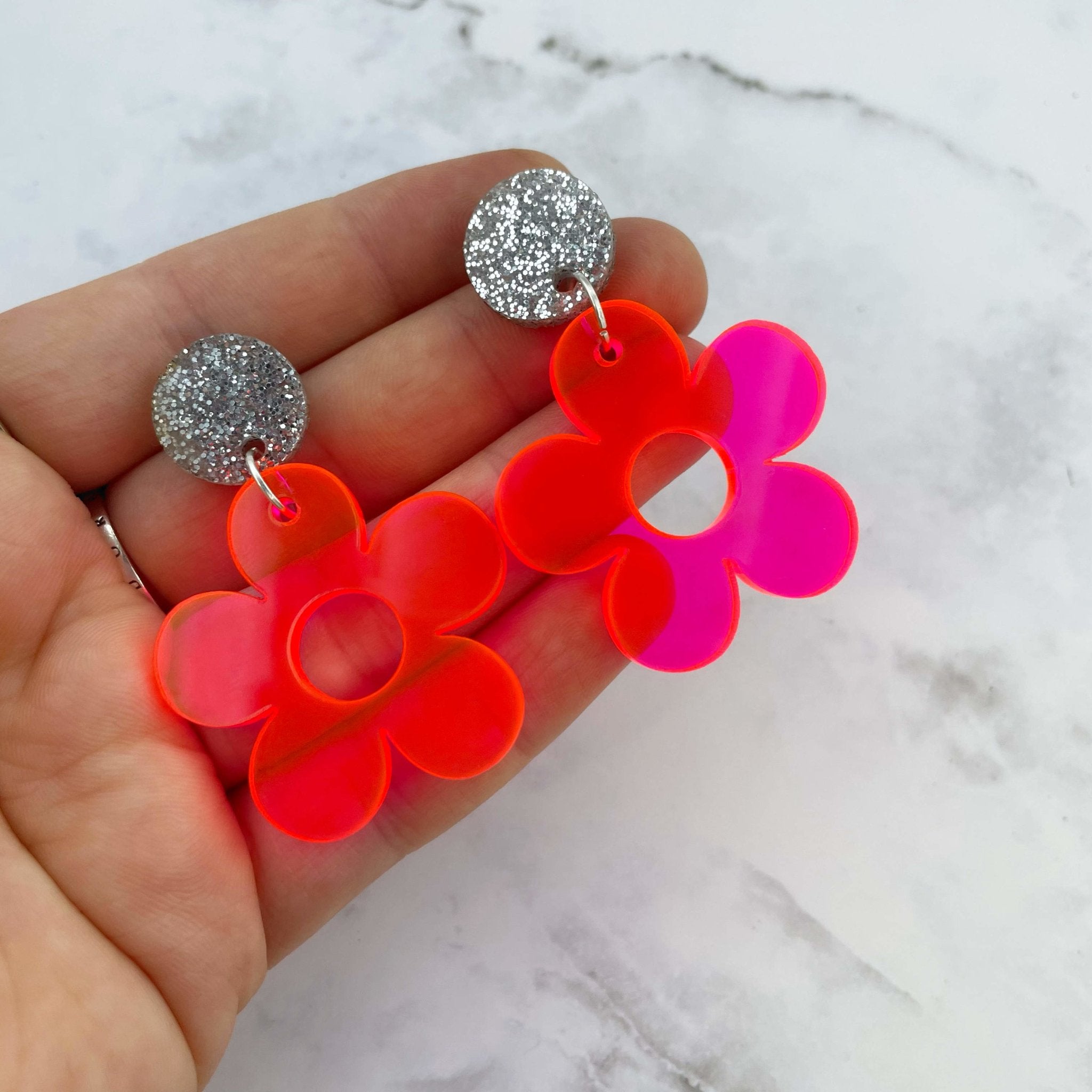 Neon hot sale punk earrings