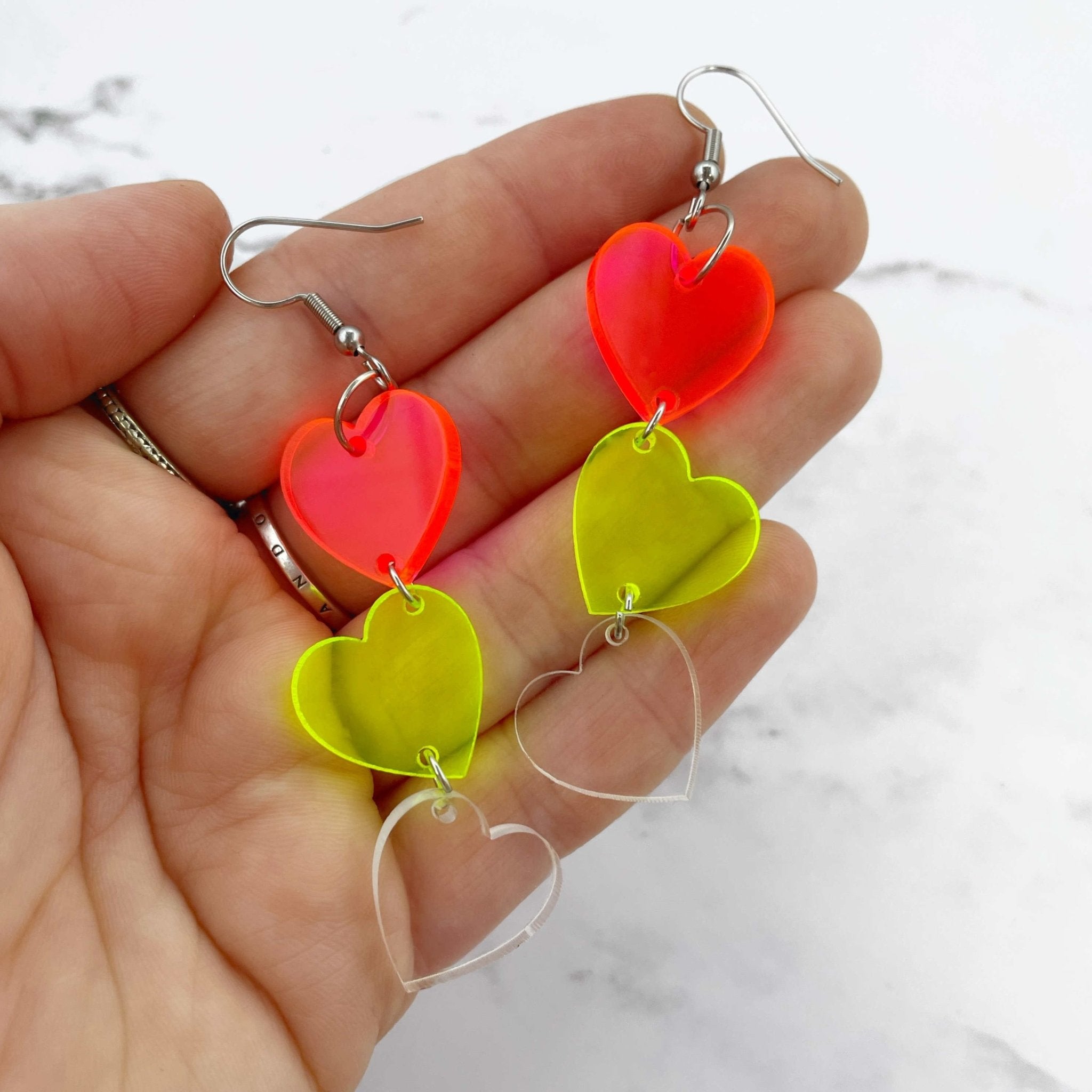 Neon on sale statement earrings